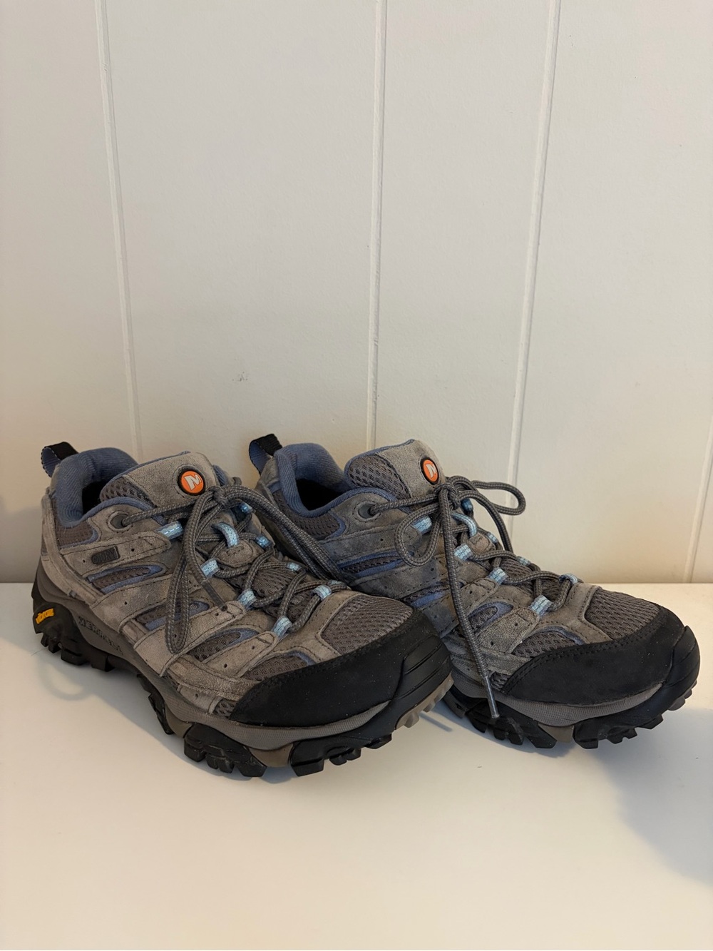 MERRELL Select Dry J06026 Taupe Blue Outdoor Trail Hiking Shoes, Women’s 9.5